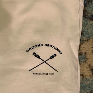 Long sleeve white Brooks Brothers Crew Neck sail